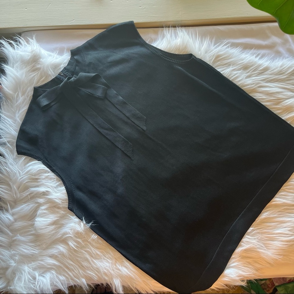 Vintage Pilot Pussy Bow Sleeveless Sweater, Small